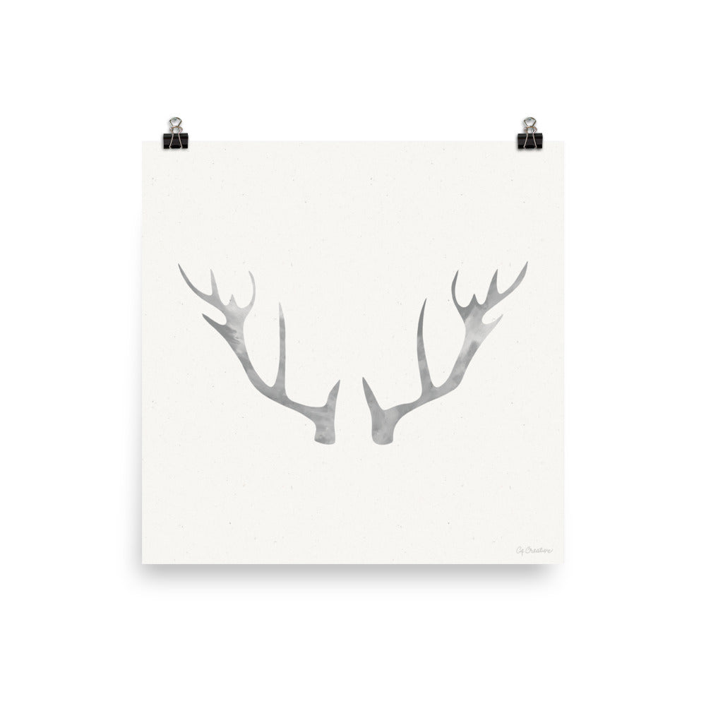 Gray Antlers • Art Print