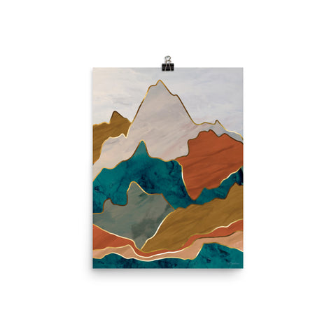 Earth & Mountains •. Art Print